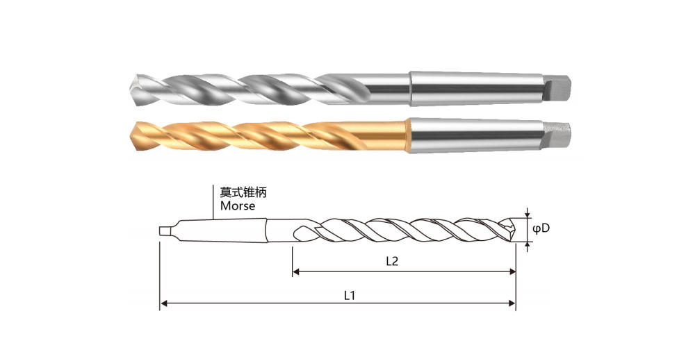 DIN 345 M35/M2 Material High Cobalt Taper Shank Full Grinding Twist Drill